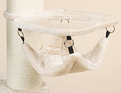 RHRQuality Rascador grande para gatos XXL Maine Coon Sleeper Crown Beige Árbol rascador para gatos grandes Árbol para gatos pesados Gato trepador rascador, muebles gruesos