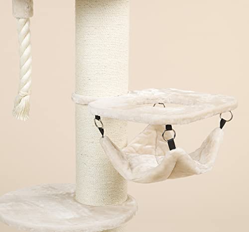RHRQuality Rascador grande para gatos XXL Maine Coon Sleeper Crown Beige Árbol rascador para gatos grandes Árbol para gatos pesados Gato trepador rascador, muebles gruesos