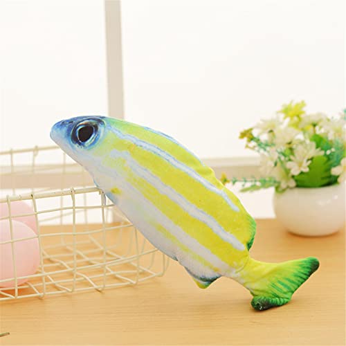 Rianpesn Juguete eléctrico para Gatos con Peces - Juguete Flexible Realista para Gatos con Peces | Juguete de pez Flotante en Movimiento, pateador de Gato USB, Juguetes interactivos de Hierba gatera