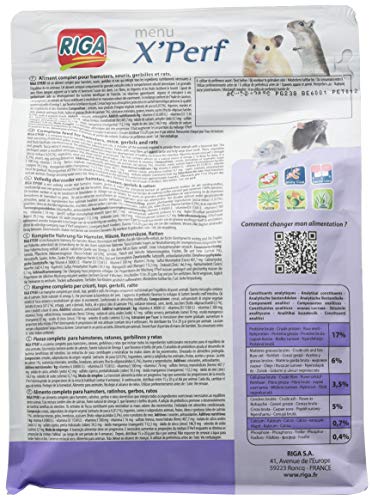 Riga X'PERF - Hámster, Ratones, jerbos, Ratones, Ratas, 750 g
