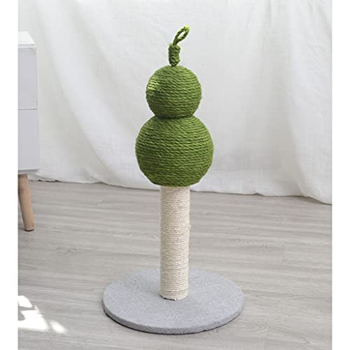 RKL Poste Rascador para Gatos De Calabaza Y Sisal,Rascador para Gatos Gris,Juguetes Interactivos para Gatitos,Productos para Mascotas,Altura 55CM /21.65" (Color : Green)
