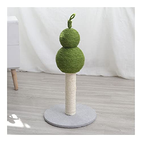RKL Poste Rascador para Gatos De Calabaza Y Sisal,Rascador para Gatos Gris,Juguetes Interactivos para Gatitos,Productos para Mascotas,Altura 55CM /21.65" (Color : Green)