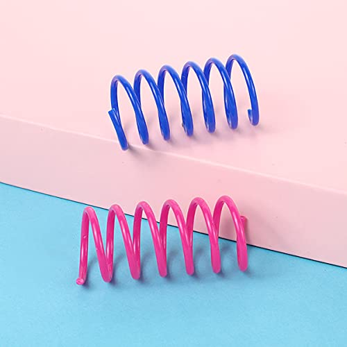 RoadLoo Juguete de Resorte de Gato, 60 Piezas Juguete para Gato Espiral Plástico Muelles en Espiral Colorido Juguete Colorido Interactiva para Gato Mascotas Regalo de Novedad Reboten Golpeen Atrapen