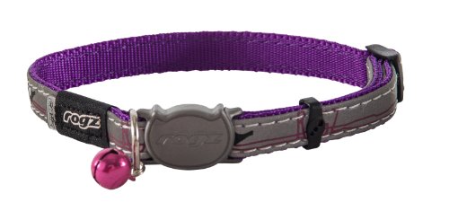 Rogz Catz Nightcat Collar, Morado