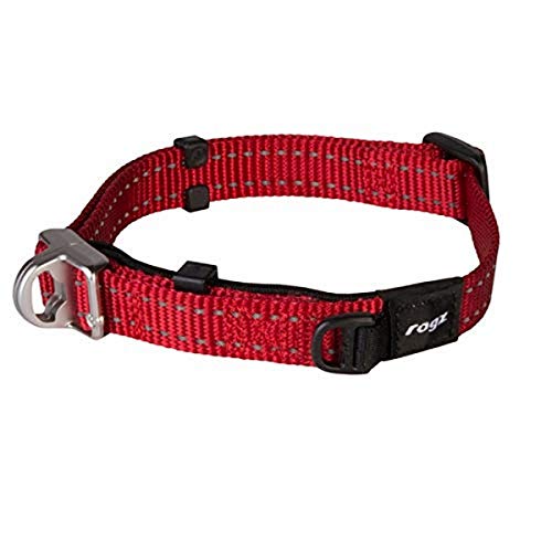 Rogz HBS25-C Utility - Collar de Seguridad Lumberjack de 2,5 cm, Talla XL, Color Rojo