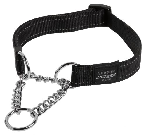 Rogz Utilidad Grande 3/4-inch Reflectante Fanbelt obediencia Half-Check Collar de Perro