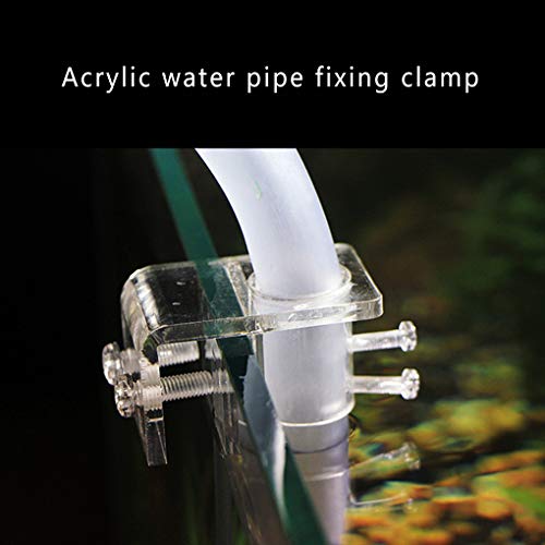 rongweiwang Acuario Lily Pipe acrílico Fixture Soporte para fijación Fix 13mm Tubo Lily 17mm Inflow Flujo de Salida Holder Fix Manguera de Agua