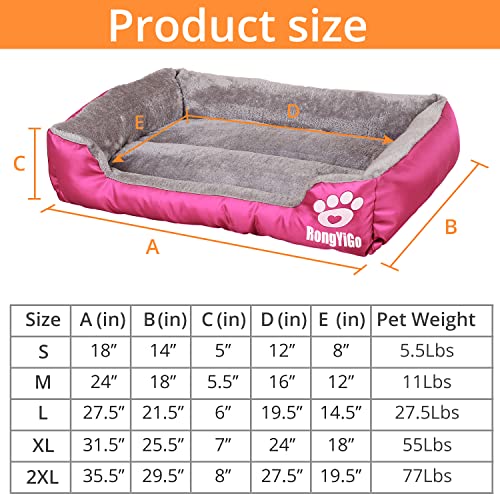 RongYiGo Cama para mascotas para perros pequeños/medianos/grandes/extragrandes, sofá de mascotas súper suave, cama para gatos y gatos, cama para mascotas autocalentable y transpirable (XL, rosa)