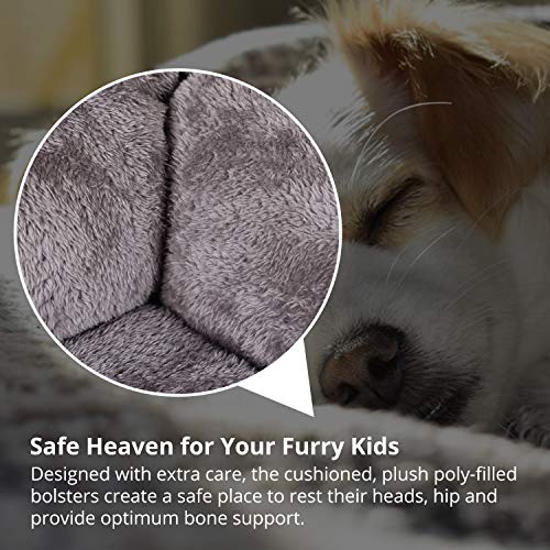 RongYiGo Cama para mascotas para perros pequeños/medianos/grandes/extragrandes, sofá de mascotas súper suave, cama para gatos y gatos, cama para mascotas autocalentable y transpirable (XL, rosa)