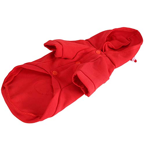 Ropa de Halloween para Mascotas, Ropa para Mascotas, Disfraz de Tela para Mascotas con patrón Luminoso de Persona Malvada, Ropa de Halloween para Perro, Gato, Rojo(S)