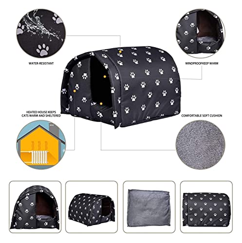 ropa gato Casas de gato al aire libre for gatos salvajes, casa de gatos for gatos al aire libre en invierno, casa de gato a prueba de intemperie resistente a prueba de intemperie, alojamiento de gatos