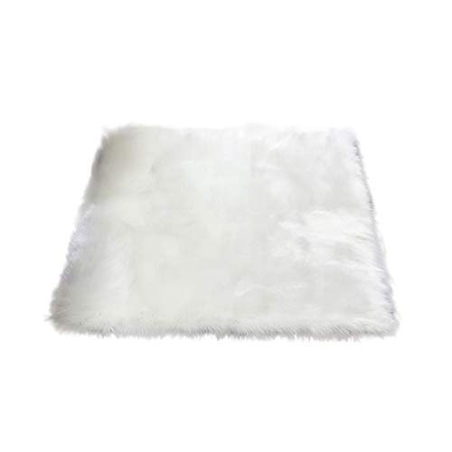 ROSEBEAR Alfombra peluda de felpa Shaggy para dormitorio, decoración de dormitorio, 45 x 60 cm