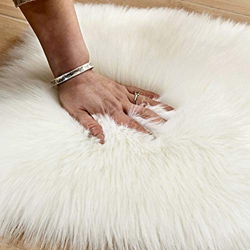 ROSEBEAR Alfombra peluda de felpa Shaggy para dormitorio, decoración de dormitorio, 45 x 60 cm