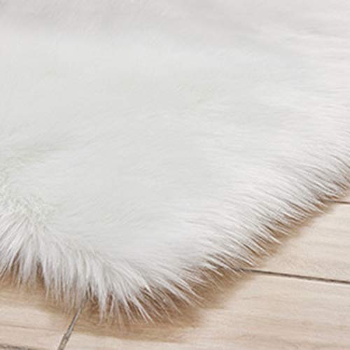 ROSEBEAR Alfombra peluda de felpa Shaggy para dormitorio, decoración de dormitorio, 45 x 60 cm