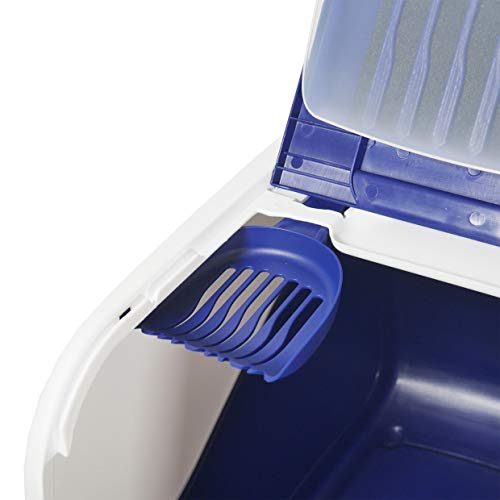 Rosewood Ariel Bandeja de Arena con Capucha para Gatos con Apertura Frontal, Grande, Azul Noche