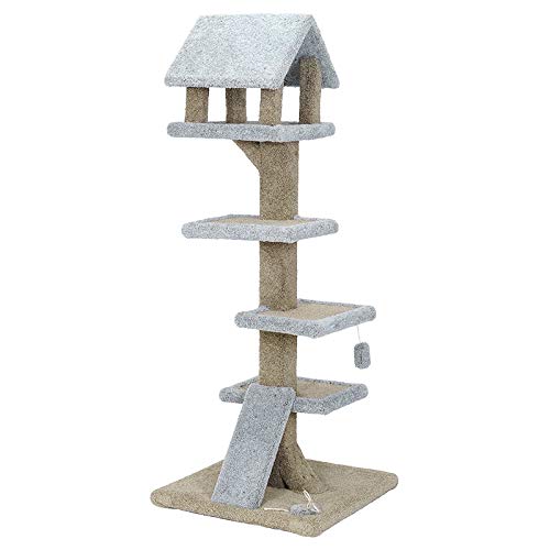 Rowe Rascador para Gatos Altura Árbol Escalador Arañar Gato Columpio Grande Gato paraíso Gato Que Salta Gato Plataforma Material Arena for Gatos Castillo Cat árbol del Gato (Color : A)