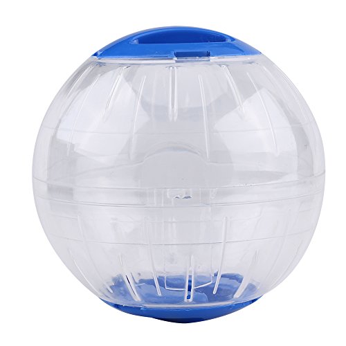 Ruiqas Bola para Correr de Hámster 12 Cm Bola de Hámster Brillante Bola de Ejercicio de Animales Pequeños Práctica de Hámster Correr Ruedas para Correr (Azul)