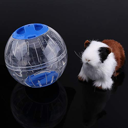 Ruiqas Bola para Correr de Hámster 12 Cm Bola de Hámster Brillante Bola de Ejercicio de Animales Pequeños Práctica de Hámster Correr Ruedas para Correr (Azul)