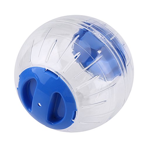 Ruiqas Bola para Correr de Hámster 12 Cm Bola de Hámster Brillante Bola de Ejercicio de Animales Pequeños Práctica de Hámster Correr Ruedas para Correr (Azul)