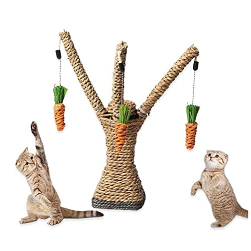 Ruluti Cat Torre árbol Gato Scratcher Zanahorias Escalada de árboles Juguetes Mensaje Escalador Casa del Juego del Gato Torre Actividad Centro de Reproducción de relajación