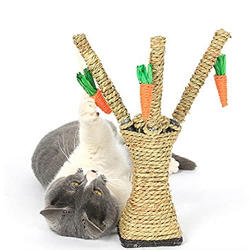 Ruluti Cat Torre árbol Gato Scratcher Zanahorias Escalada de árboles Juguetes Mensaje Escalador Casa del Juego del Gato Torre Actividad Centro de Reproducción de relajación