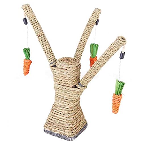 Ruluti Cat Torre árbol Gato Scratcher Zanahorias Escalada de árboles Juguetes Mensaje Escalador Casa del Juego del Gato Torre Actividad Centro de Reproducción de relajación