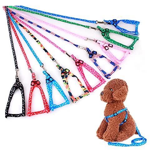 Ruluti Nuevo Entrenamiento Ajustable Perro Mascota Cachorro Gato Nylon arnés Plomo Correa tracción Cuerda 30 de Descuento Negro