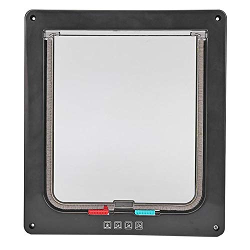 Rysmliuhan Shop Gatera para Puerta Gateras para Gatos Accesorios de Gato para Mascotas Gato Puerta de la Puerta Perro Aleta de Puerta Inteligente Cat Flap Black,s