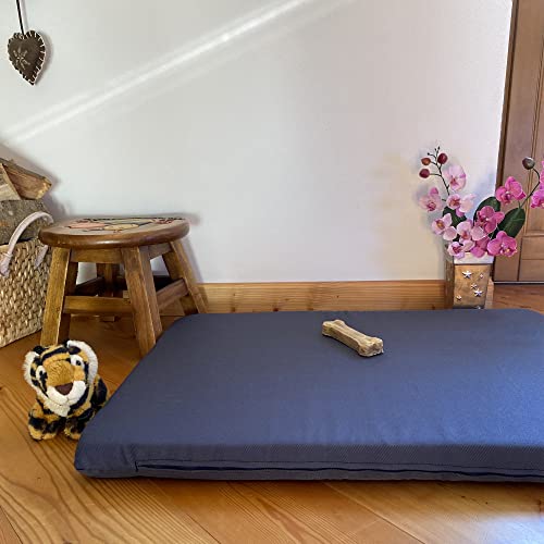 Safe Pet-Carry - Almohada de espuma viscoelástica lavable – Anti manchas – Anti moho – Ideo-Oleo Repelente – Inerte a los baterias – Cojín ortopédico | Talla M, color azul