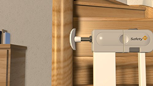 Safety 1st  Tornillo Y Adaptador para barandillas, compatible con barrera de seguridad metalica Easy Close Metal y Auto Close, color Blanco, 2 unidades