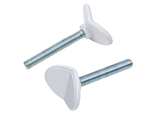 Safety 1st  Tornillo Y Adaptador para barandillas, compatible con barrera de seguridad metalica Easy Close Metal y Auto Close, color Blanco, 2 unidades