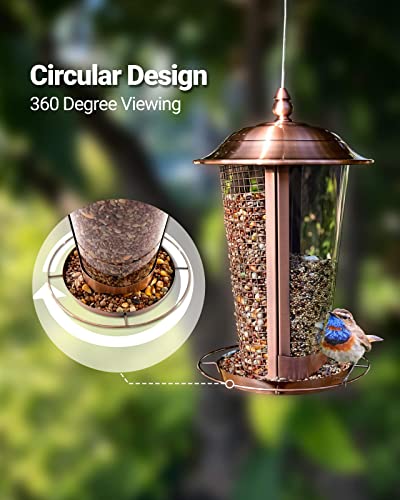Sahara Sailor Comedero para Pajaros, Comedero Pajaros Silvestres, Colgantes, Resistente a la Intemperie, acero Inoxidable, para Jardin, Exterior