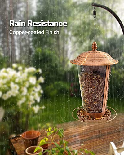 Sahara Sailor Comedero para Pajaros, Comedero Pajaros Silvestres, Colgantes, Resistente a la Intemperie, acero Inoxidable, para Jardin, Exterior