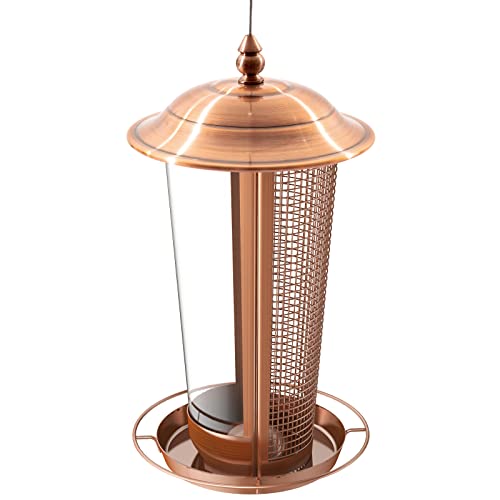 Sahara Sailor Comedero para Pajaros, Comedero Pajaros Silvestres, Colgantes, Resistente a la Intemperie, acero Inoxidable, para Jardin, Exterior