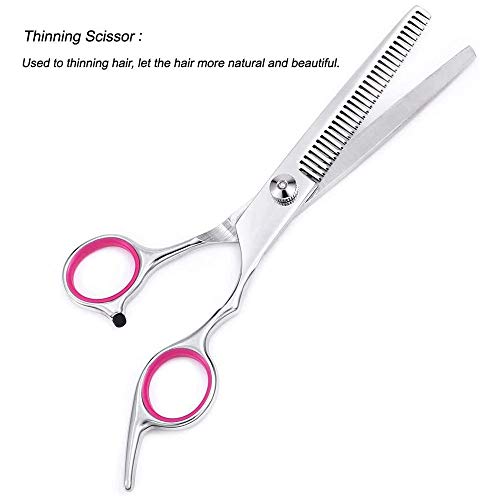 Sahkgye Juego de Tijeras para el Cuidado de Mascotas con Punta Redonda de Seguridad, Kit de Tijeras para el Cuidado del Perro para el Cuidado del Cabello para Perros y Gatos