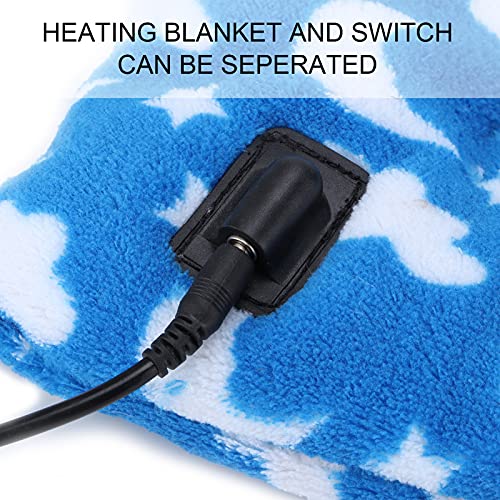SALUTUY - Manta térmica para cachorros, conector USB, cálida y cómoda, lavable y antigolpes, alfombrilla calefactora para cachorros, para mascotas recién nacidos (35 x 45)