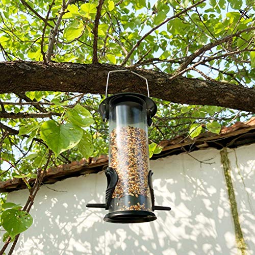 SALUTUYA Comedero para pájaros Silvestres Colgante Gazebo Comedero para pájaros, Distribuidor automático de Alimentos para pájaros, Loros, Mascotas
