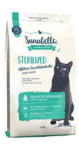 Sanabelle Sterilized | Comida Seca para Gatos Adultos De Todas Las Razas | Especialmente Adecuado para Los Gatos Esterilizados | Reducido En Energía 2500 g