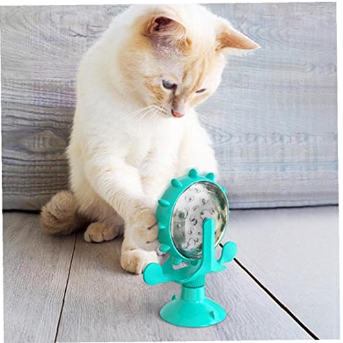 Sanfly 2 En 1 Juguete De Gato, Gato Interactivo Dispensador De Alimentos para Alimentación De Gato De Juguete De Alimentación con Succión De Rueda Giratoria De 360 ??Grados para Mascota