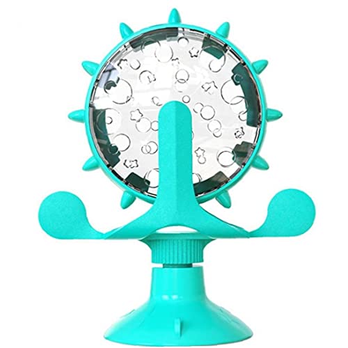 Sanfly 2 En 1 Juguete De Gato, Gato Interactivo Dispensador De Alimentos para Alimentación De Gato De Juguete De Alimentación con Succión De Rueda Giratoria De 360 ??Grados para Mascota