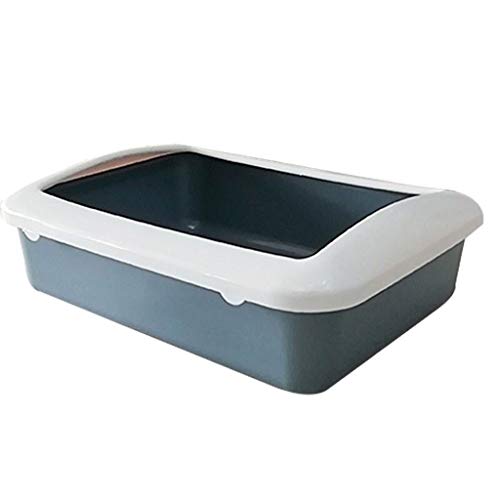 SANYAXIAODONG8 Caja de Arena para Gatos Cat Toilet Pet Supplies Pet Basura for Mascotas Cat Toilet Multicolor Opcional Caja de Arena para Gatos Grande (Color : Gray)