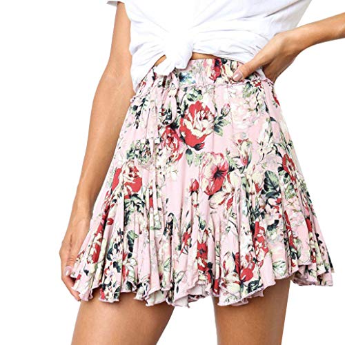 Sayla Faldas Mujer Verano Fiesta Sexy Casual Mini A-Line Retro High Cintura ImpresióN DiseñO De La Noche De La Fiesta Falda Corta