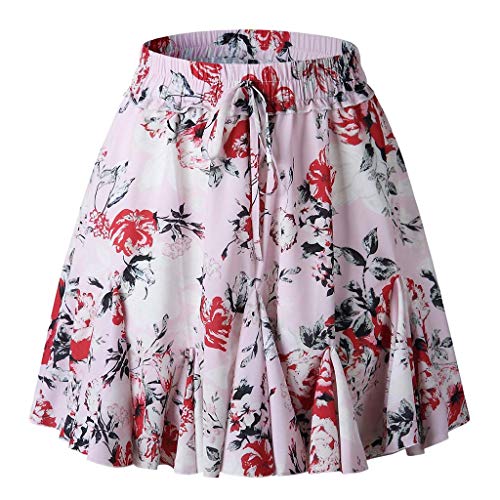 Sayla Faldas Mujer Verano Fiesta Sexy Casual Mini A-Line Retro High Cintura ImpresióN DiseñO De La Noche De La Fiesta Falda Corta