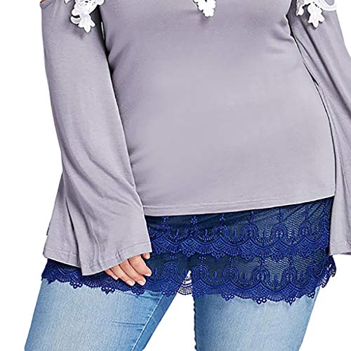 Sayla Faldas Mujer Verano Fiesta Sexy Elegante Tutu Moda Extensor Falda Capas Encaje Transparente para Recortar Los Medio Resbalones MáS TamañO
