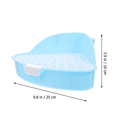 Scicalife Caja de de Conejo Caja de Rectangular- Caja de de Esquina para Mascotas Aseo de Entrenamiento para Animales Pequeños Ferret Guinea Conejillo de Plástico