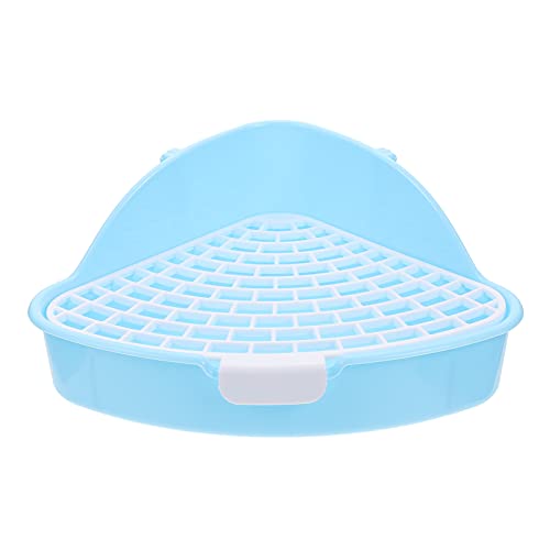 Scicalife Caja de de Conejo Caja de Rectangular- Caja de de Esquina para Mascotas Aseo de Entrenamiento para Animales Pequeños Ferret Guinea Conejillo de Plástico