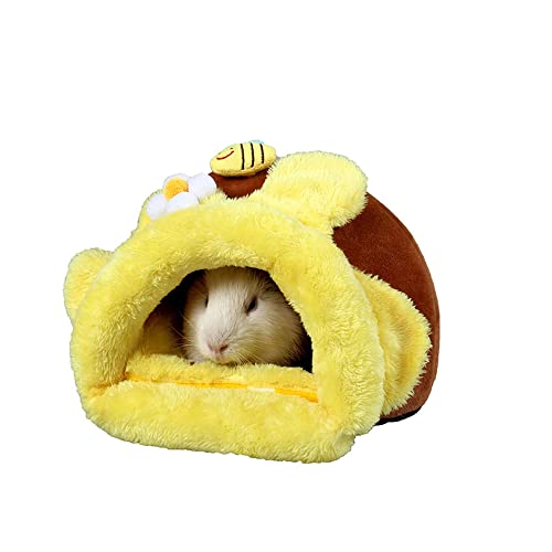 SCZWP8 Algodón Honey Pot Hamster Cálido Invierno Cama Nido Erizo Zorro Nido de Animal pequeño Casa Suave y acogedora Conejillo de Indias Suga Nido de Mascota pequeño Fácil de Plegar