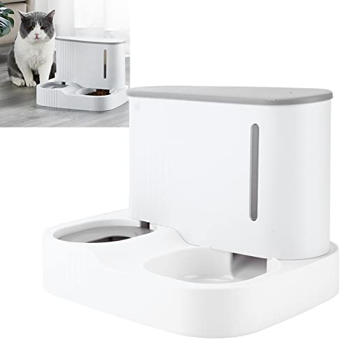 Sdfafrreg Comedero para Perros 2 en 1, Dispensador de Comida Automático Desmontable Aspecto Elegante para Perros para Gatos