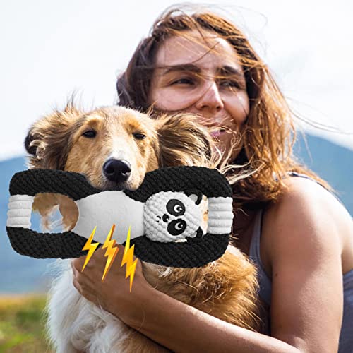 sdfsa Juguete para Perro Squeaky Rope Tug - Salchicha para Trabajo Pesado Tug of War Peluches para Perros con Dos Asas - Accesorios de Juguete para Perros de Entrenamiento para Cachorros