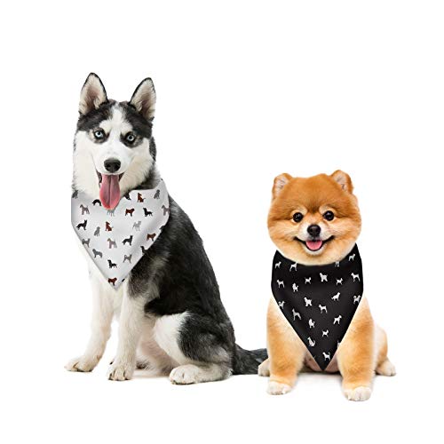 SEANATIVE Pañuelo de perro con estampado de piel de leopardo, ajustable, ajustable, lavable, con diseño de guepardo